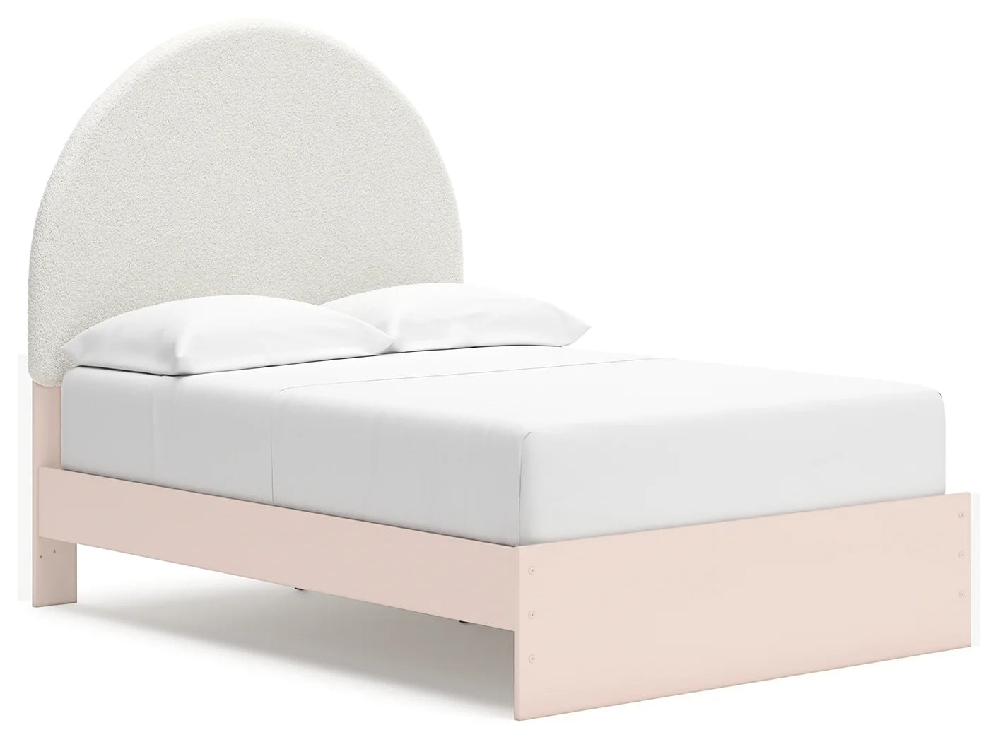 Wistenpine - Blush - Full Upholstered Panel Bed With Side Storage