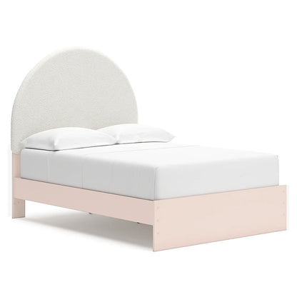 Wistenpine - Blush - Full Upholstered Panel Bed With Side Storage