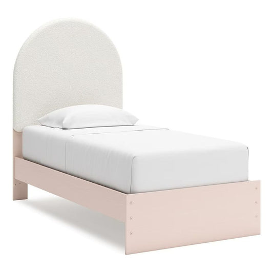 Wistenpine - Blush - Twin Upholstered Panel Bed