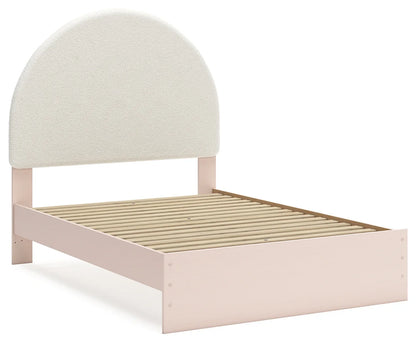 Wistenpine - Blush - Full Upholstered Panel Bed-2