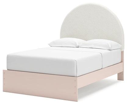 Wistenpine - Blush - Full Upholstered Panel Bed-3