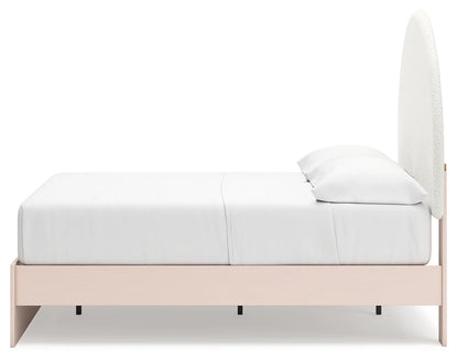 Wistenpine - Blush - Full Upholstered Panel Bed-6