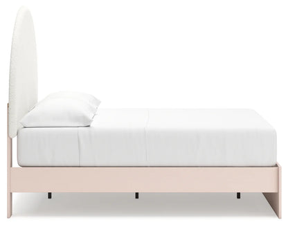 Wistenpine - Blush - Full Upholstered Panel Bed-7