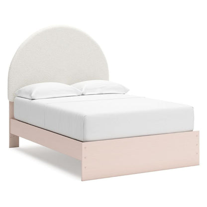 Wistenpine - Blush - Full Upholstered Panel Bed