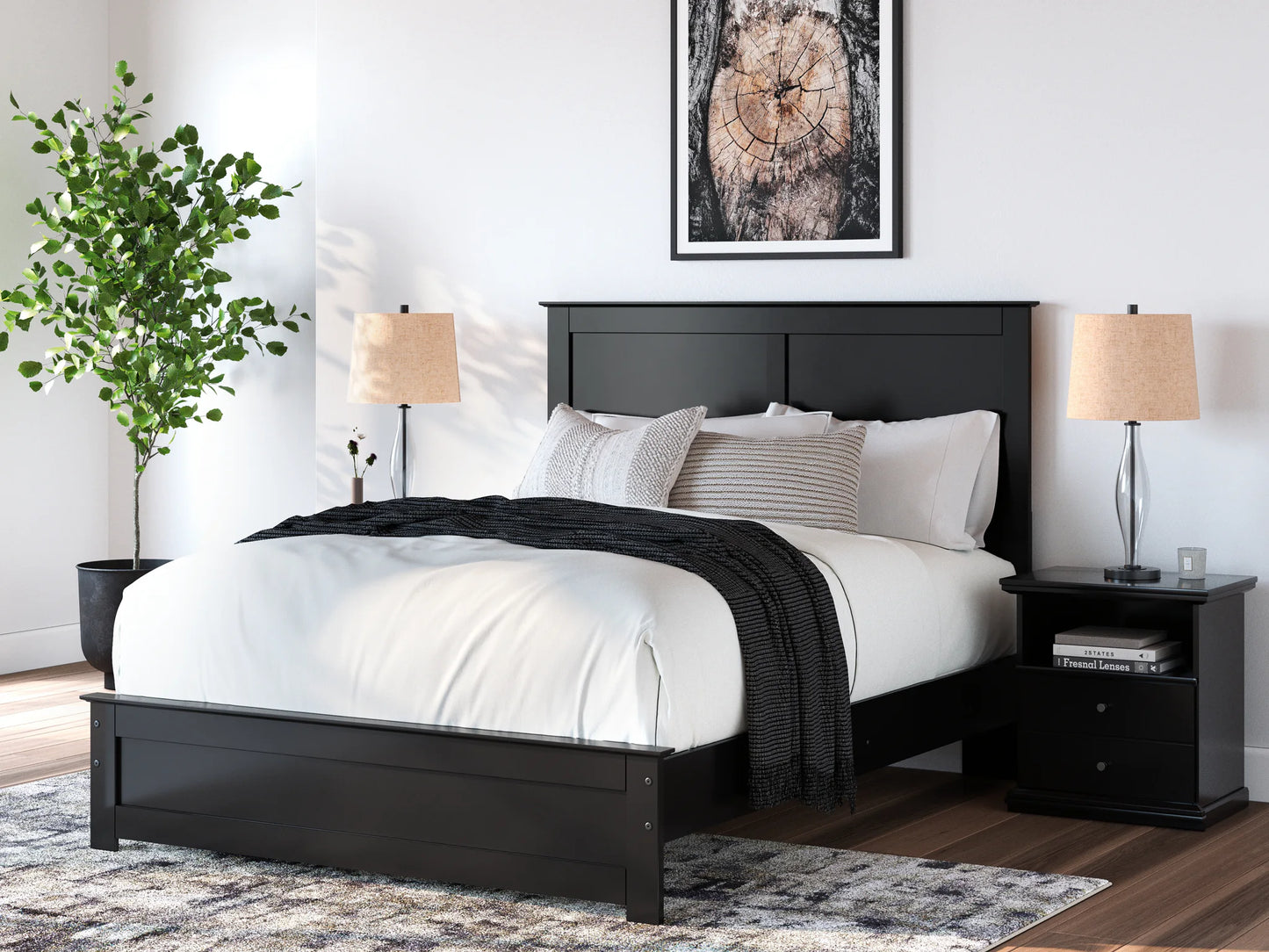 Maribel - Queen Panel Bed - Black