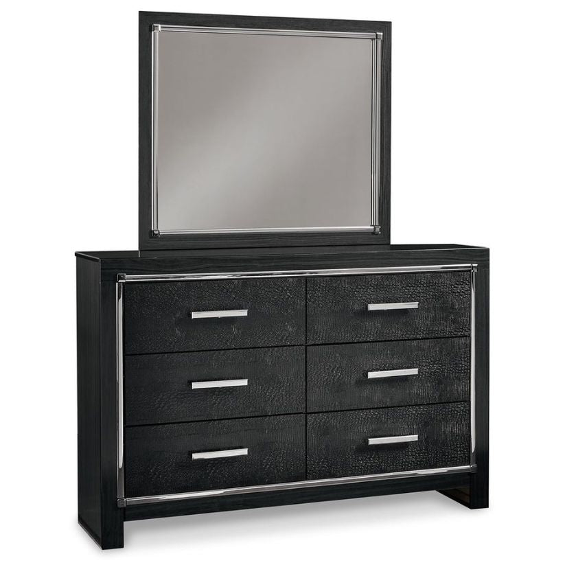 Kaydell - Black - Dresser, Mirror