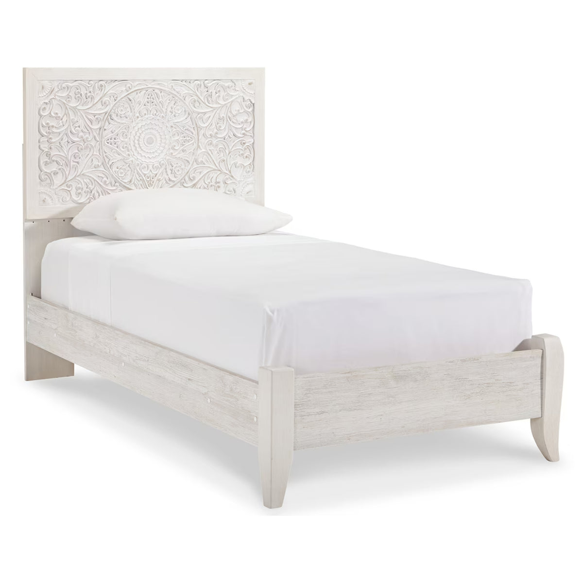 Paxberry - Twin Panel Bed - Whitewash
