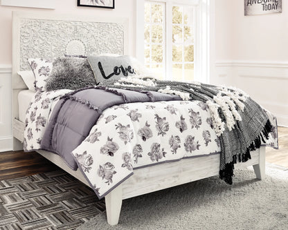 Paxberry - Full Panel Bed - Whitewash