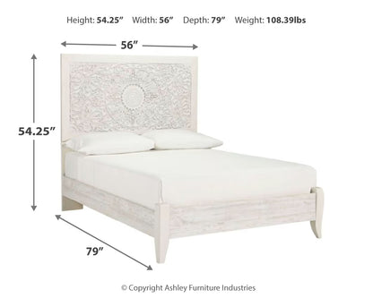 Paxberry - Full Panel Bed - Whitewash