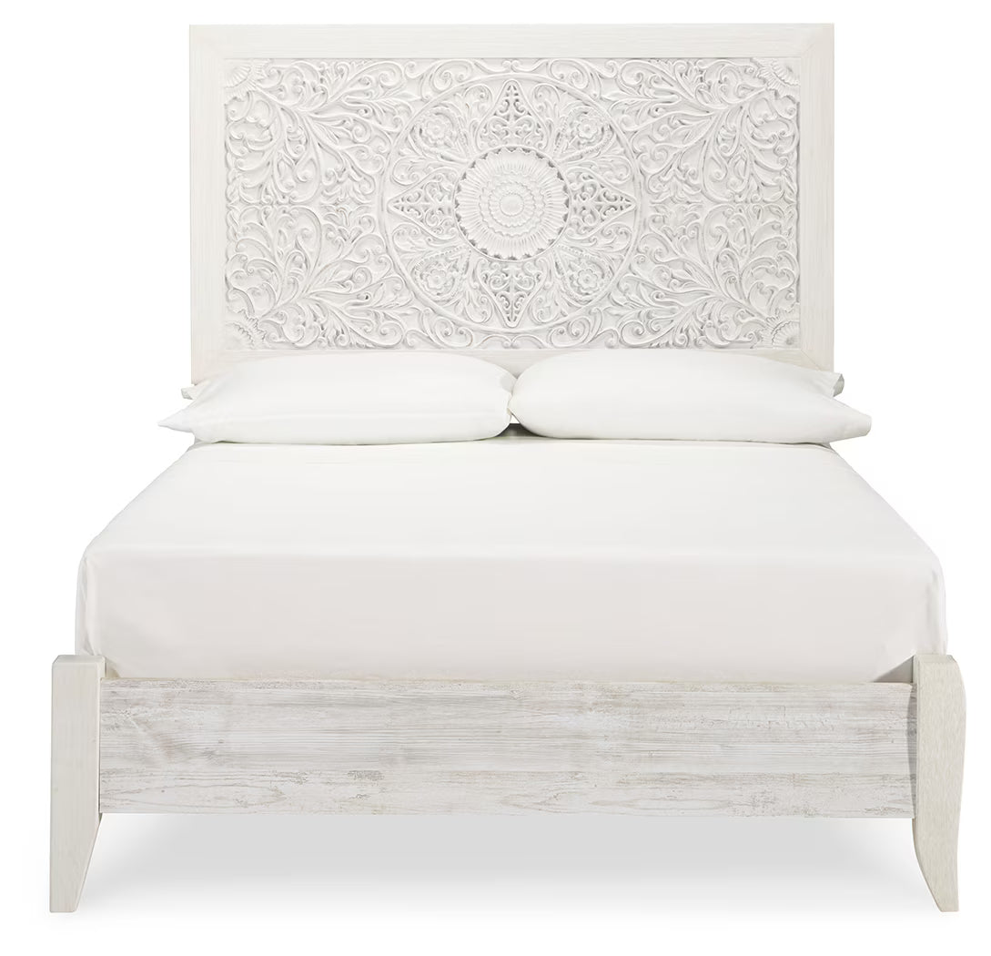 Paxberry - Full Panel Bed - Whitewash