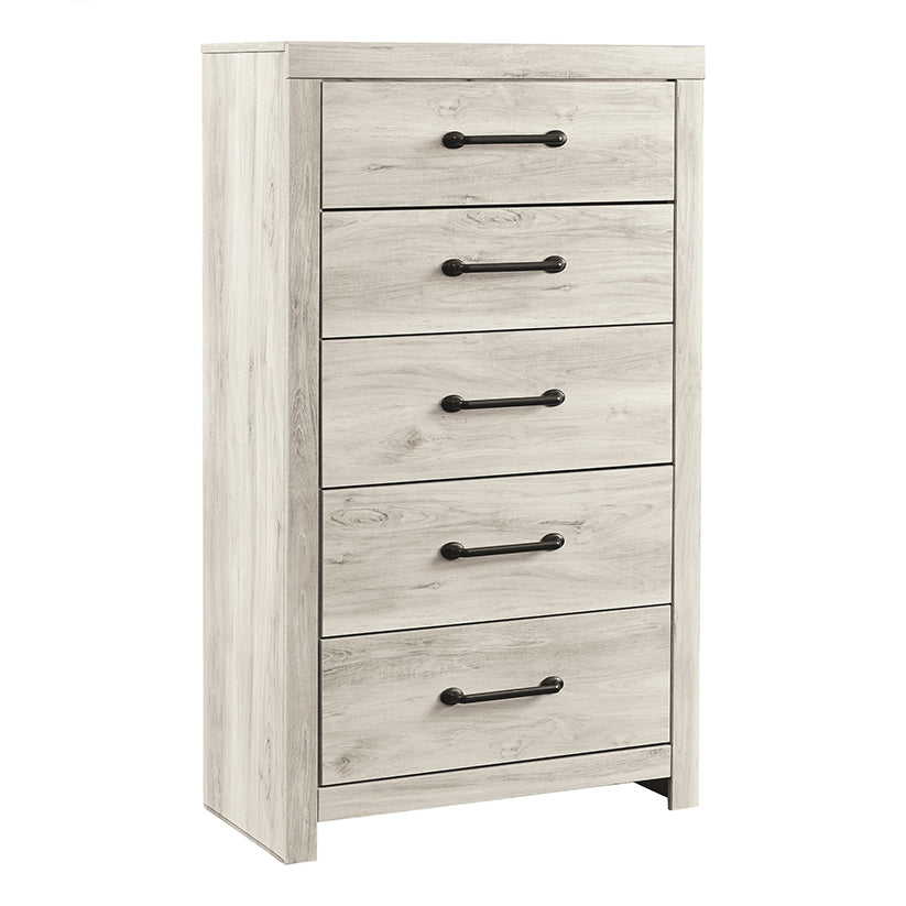 Cambeck - Whitewash - Five Drawer Chest