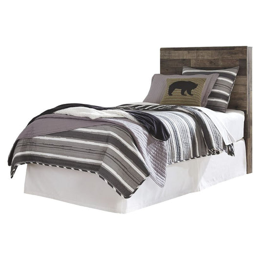 Derekson - Multi Gray - Twin Panel Headboard With Bolt On Bed Frame