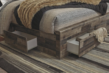 Derekson - Multi Gray - Queen Panel Bed With 6 Storage Drawers