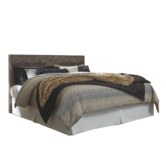 Derekson - Multi Gray - King Panel Headboard With Bolt On Bed Frame