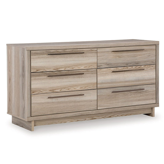 Hasbrick - Tan - Six Drawer Dresser