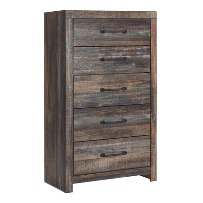 Drystan - Brown / Beige - Five Drawer Chest