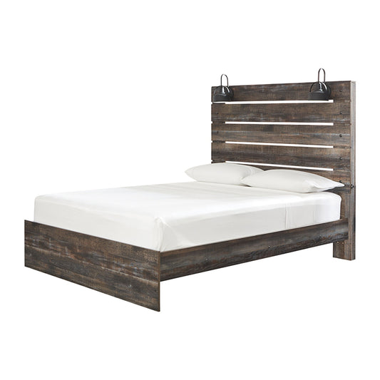 Drystan - Brown / Beige - Queen Panel Bed