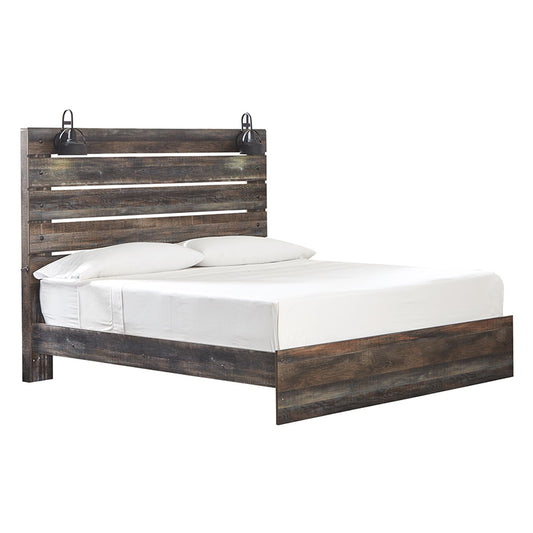 Drystan - Brown / Beige - King Panel Bed