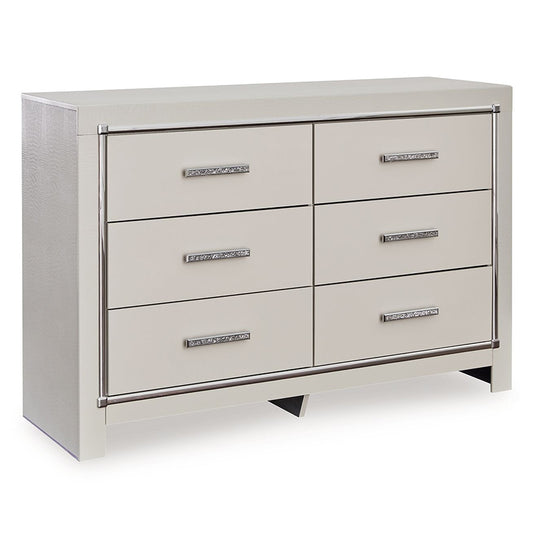 Zyniden - Silver - Six Drawer Dresser