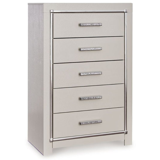 Zyniden - Silver - Five Drawer Chest