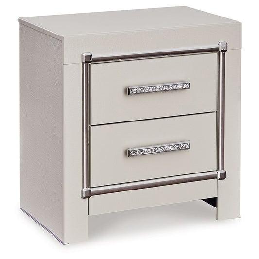 Zyniden - Silver - Two Drawer Night Stand