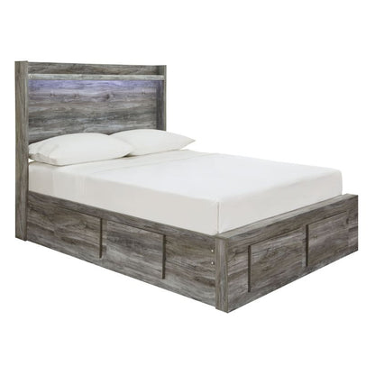 Baystorm - Gray - Full Panel Bed With 6 Storage Drawers