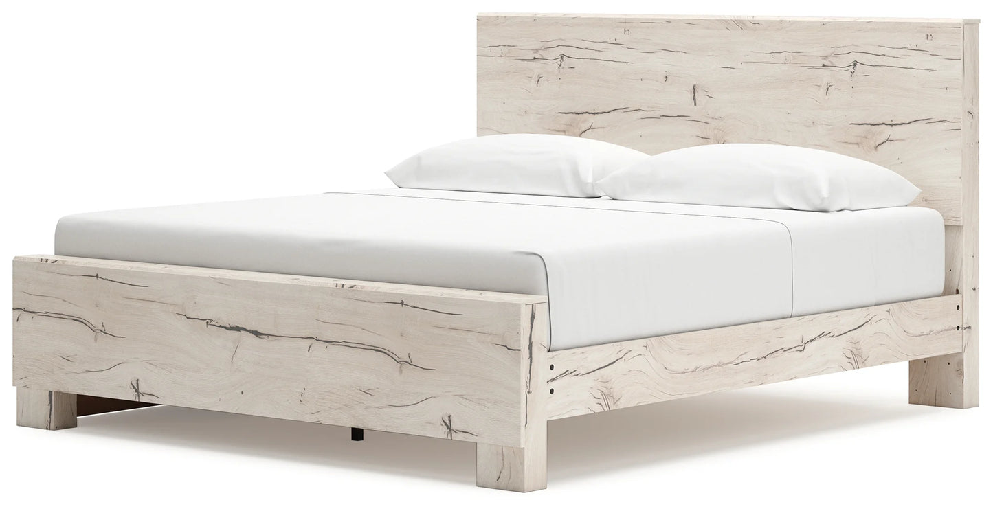 Lawroy - Light Natural - King Panel Bed With Under Bed Storage