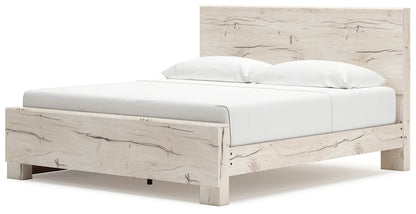 Lawroy - Light Natural - King Panel Bed With Under Bed Storage