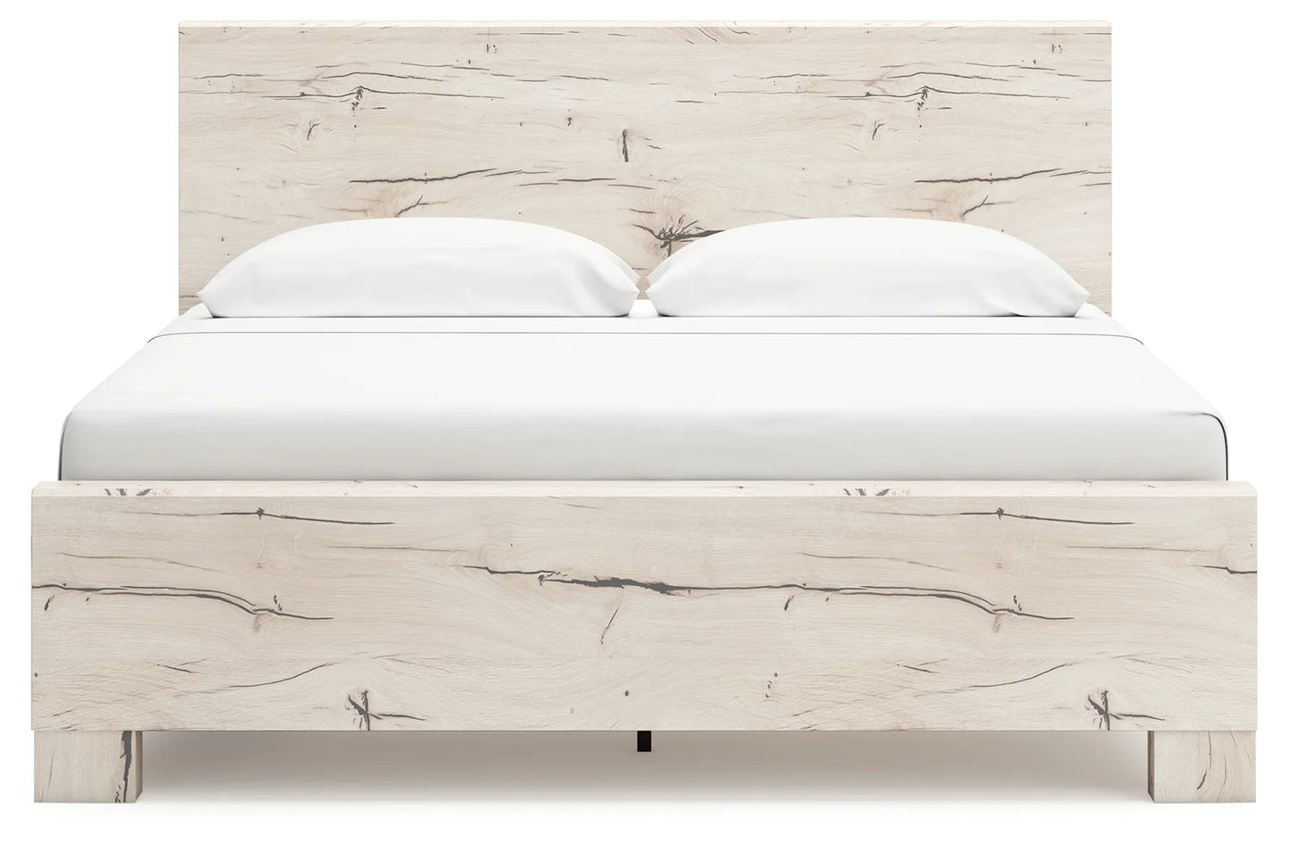 Lawroy - Light Natural - King Panel Bed With Under Bed Storage