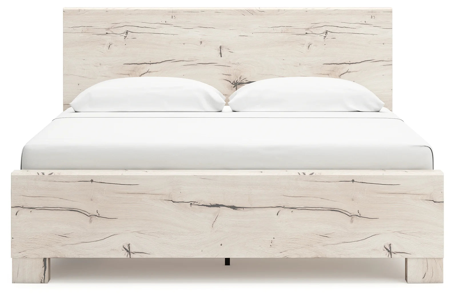 Lawroy - Light Natural - King Panel Bed With Under Bed Storage