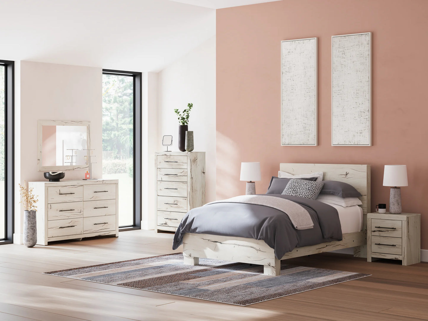 Lawroy - Light Natural - Full Panel Bed