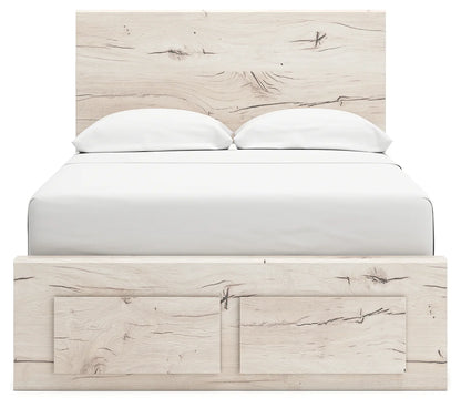 Lawroy - Light Natural - Full Panel Bed With Storage Footboard