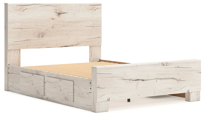 Lawroy - Light Natural - Full Panel Bed With Under Bed Storage