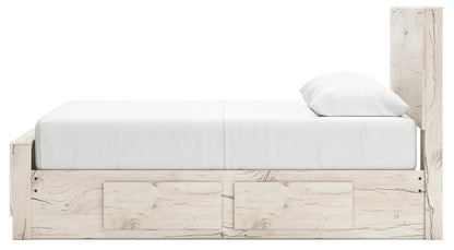 Lawroy - Light Natural - Queen Panel Bed With 2 Under Bed Storage Units-6