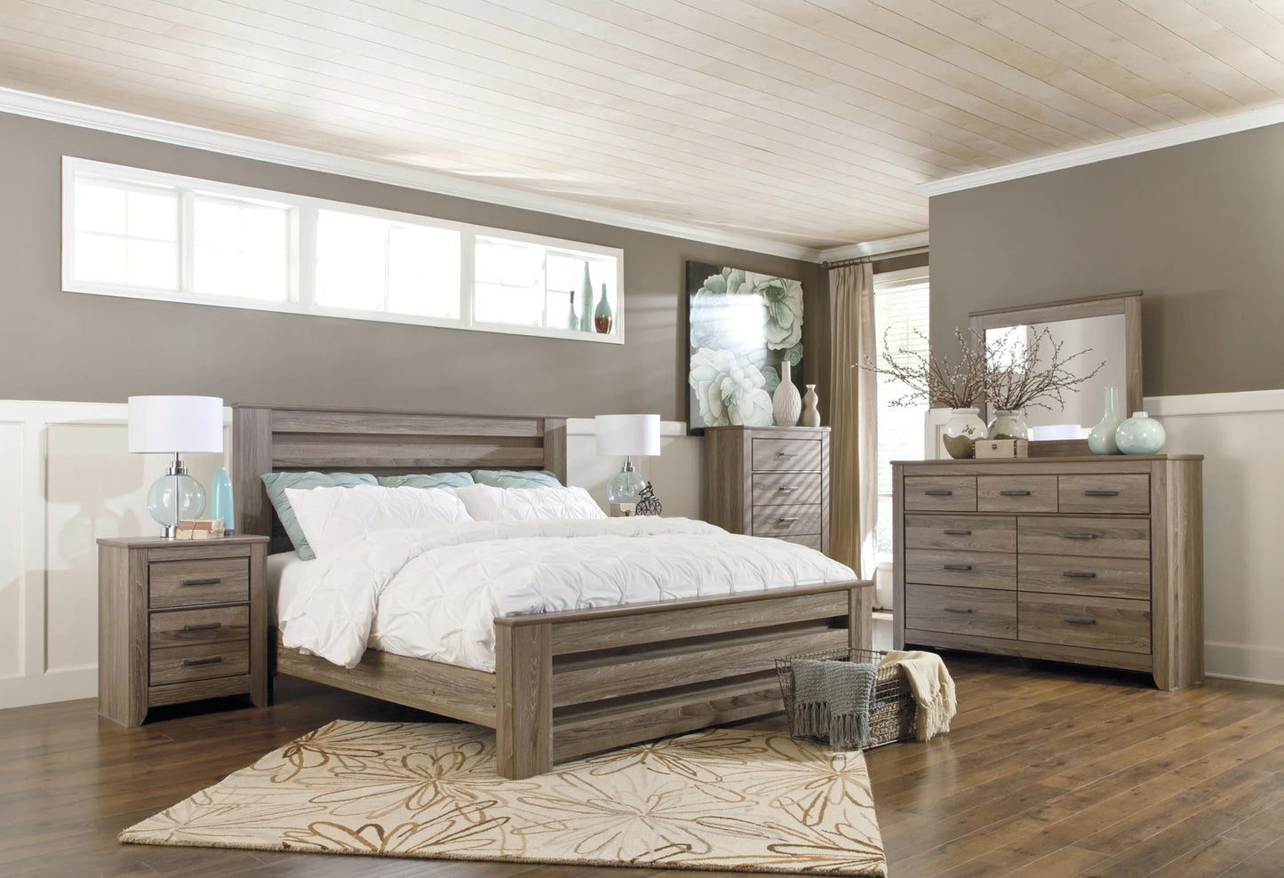 Zelen - Warm Gray - Seven Drawer Dresser