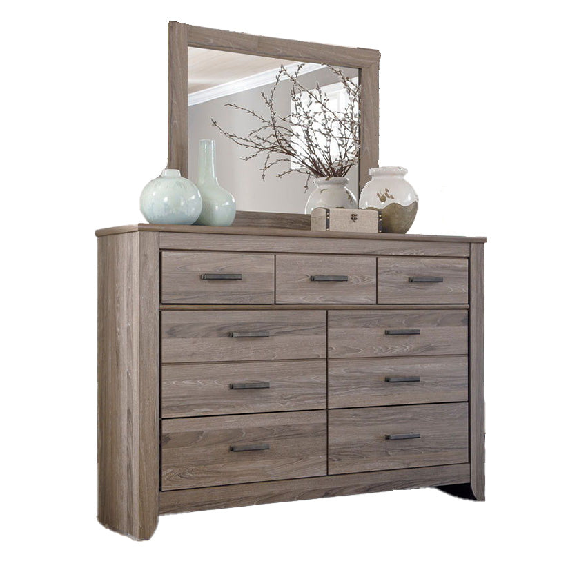 Zelen - Warm Gray - Dresser, Mirror