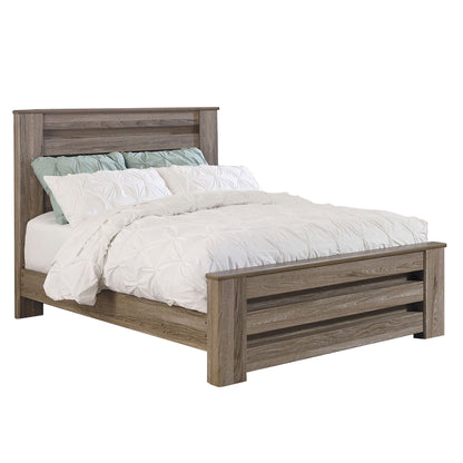 Zelen - Warm Gray - Queen Panel Bed