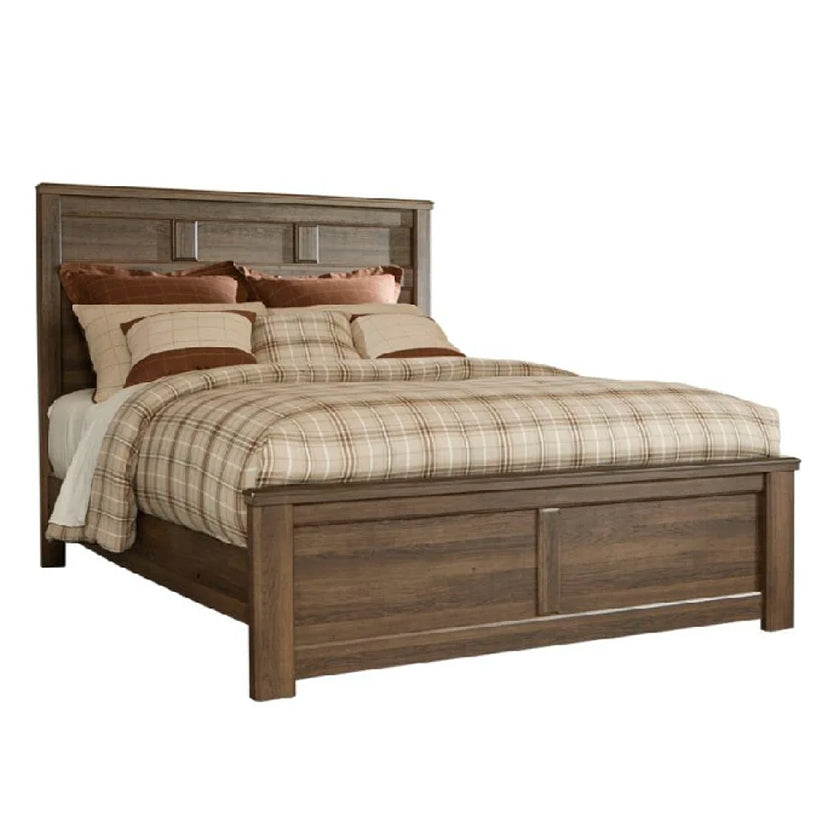 Juararo - Dark Brown - Queen Panel Bed