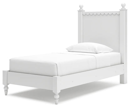 Mollviney - White - Twin Panel Bed 3