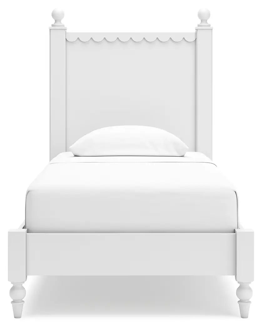Mollviney - White - Twin Panel Bed 4