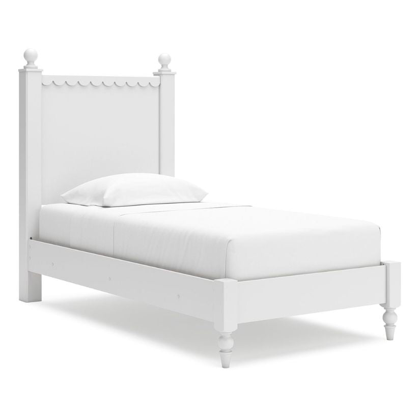 Mollviney - White - Twin Panel Bed