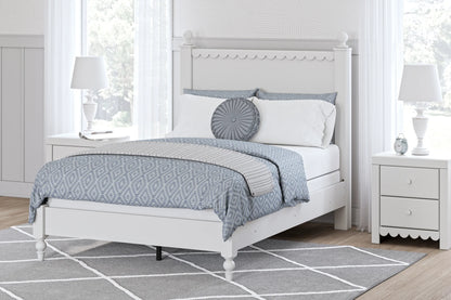 Mollviney - White - Full Panel Bed 1