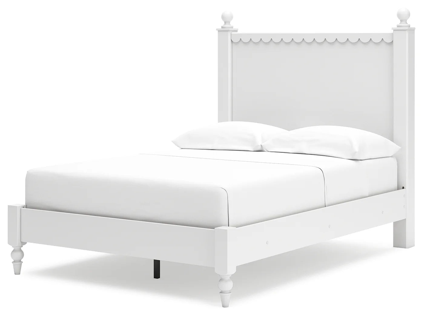 Mollviney - White - Full Panel Bed 3