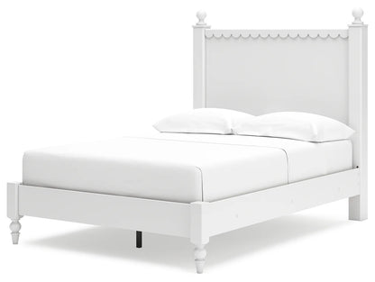 Mollviney - White - Full Panel Bed 3