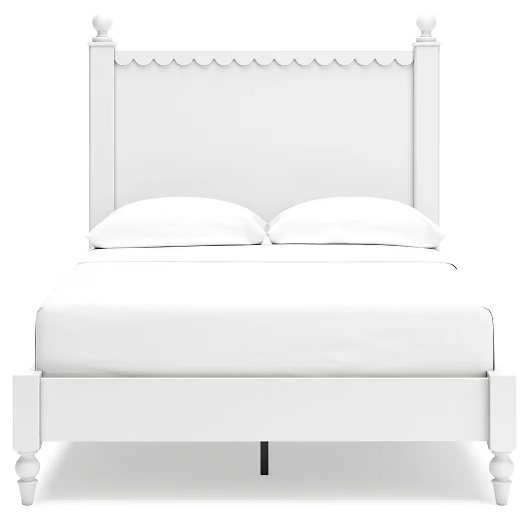 Mollviney - White - Full Panel Bed 4