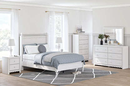 Mollviney - White - Full Panel Bed 9