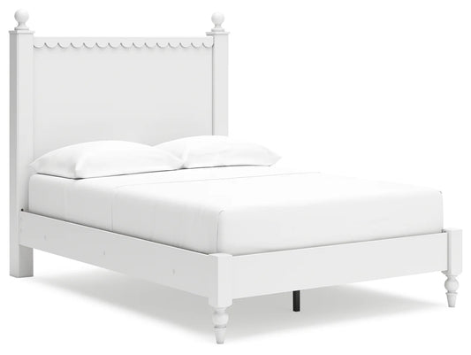 Mollviney - White - Full Panel Bed