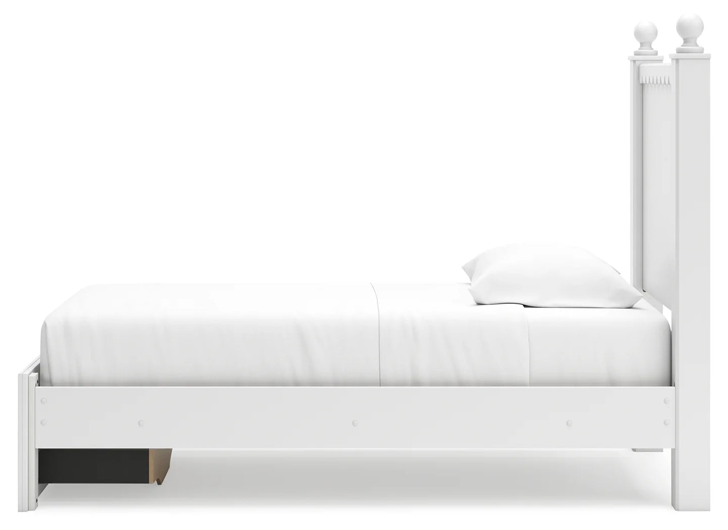 Mollviney - White - Twin Panel Storage Bed 7