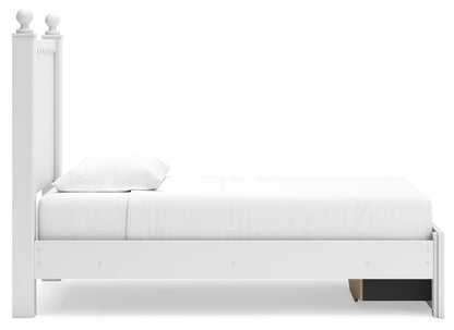 Mollviney - White - Twin Panel Storage Bed 8