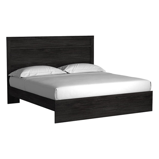 Belachime - Black - King Panel Bed